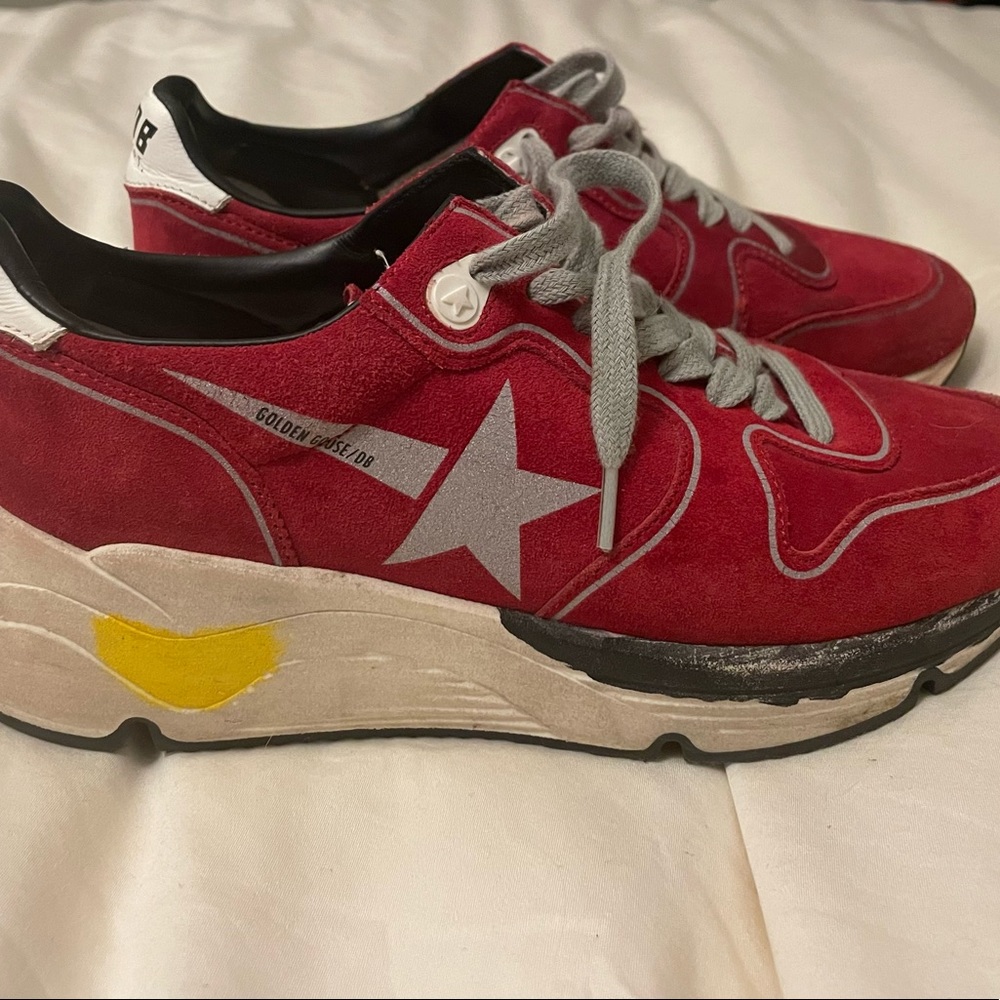 Golden Goose running shoes red- size 37 euro lightly worn